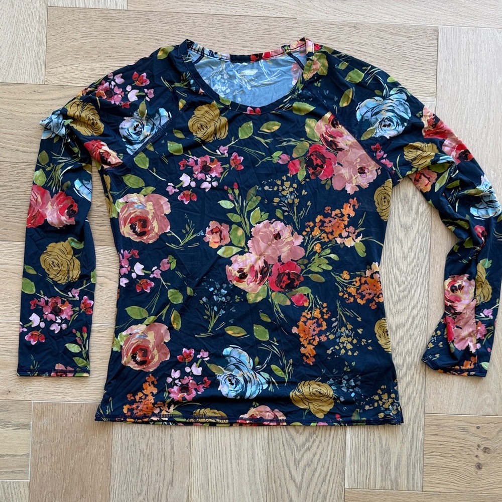 Garnet Hill Sunshirt -  Floral Long Sleeve - NWOT